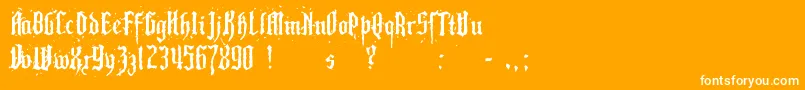 PillboxOpaque Font – White Fonts on Orange Background