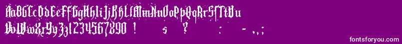 PillboxOpaque Font – White Fonts on Purple Background