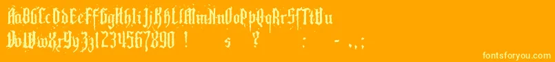 PillboxOpaque Font – Yellow Fonts on Orange Background