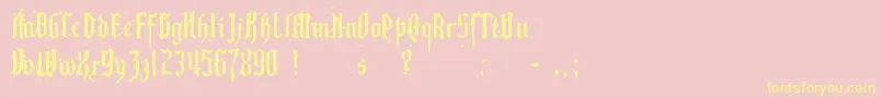 PillboxOpaque Font – Yellow Fonts on Pink Background