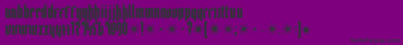 フォントBakus – 紫の背景に黒い文字