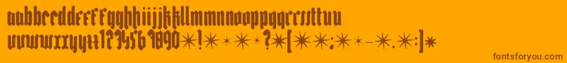 Bakus Font – Brown Fonts on Orange Background