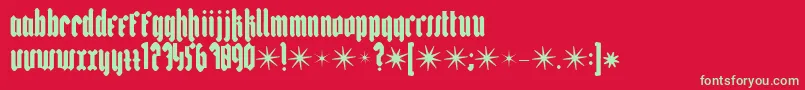 Bakus Font – Green Fonts on Red Background
