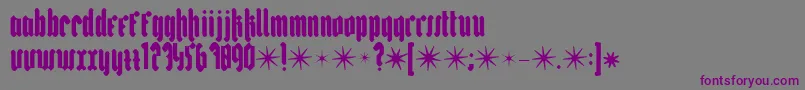 Bakus Font – Purple Fonts on Gray Background