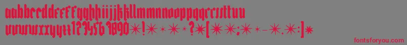 Bakus Font – Red Fonts on Gray Background