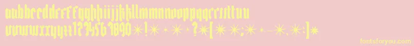 Bakus Font – Yellow Fonts on Pink Background