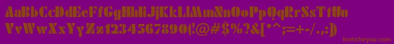 JensenBlackBold Font – Brown Fonts on Purple Background