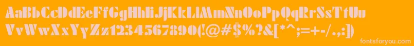 More about JensenBlackBold Font JensenBlackBold Font – Pink Fonts on Orange Background