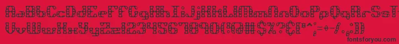 Brassknu Font – Black Fonts on Red Background