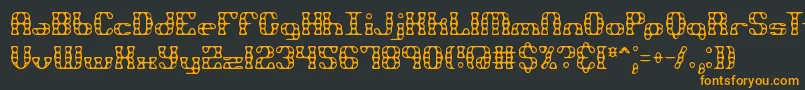 Brassknu Font – Orange Fonts on Black Background