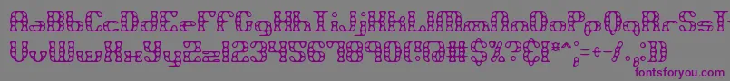 Brassknu Font – Purple Fonts on Gray Background