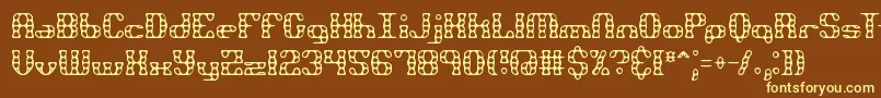 Brassknu Font – Yellow Fonts on Brown Background