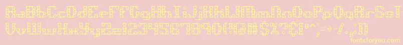 Brassknu Font – Yellow Fonts on Pink Background