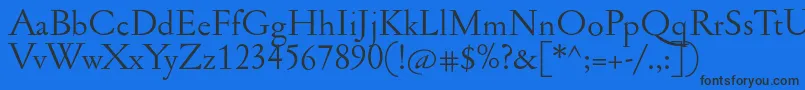 Jannonant Font – Black Fonts on Blue Background