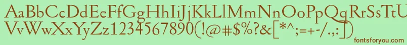 Jannonant Font – Brown Fonts on Green Background