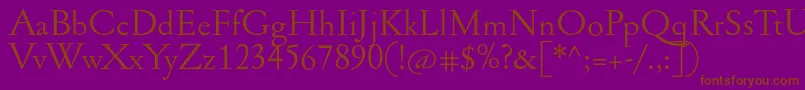 Jannonant Font – Brown Fonts on Purple Background