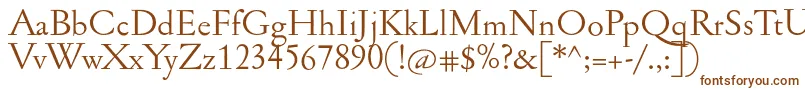 Jannonant Font – Brown Fonts on White Background