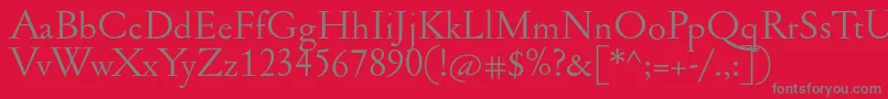 Jannonant Font – Gray Fonts on Red Background