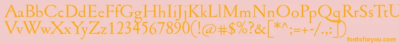 Jannonant Font – Orange Fonts on Pink Background