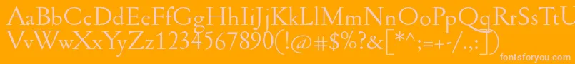 Jannonant Font – Pink Fonts on Orange Background