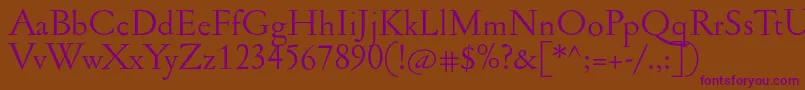 Jannonant Font – Purple Fonts on Brown Background