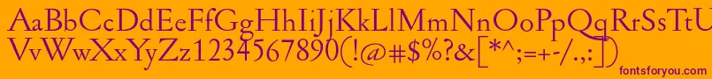 Jannonant Font – Purple Fonts on Orange Background