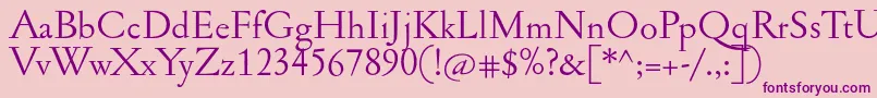 Jannonant Font – Purple Fonts on Pink Background