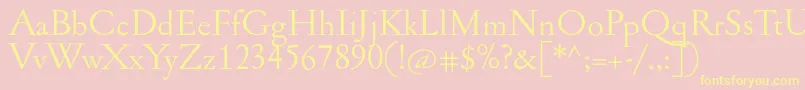 Jannonant Font – Yellow Fonts on Pink Background