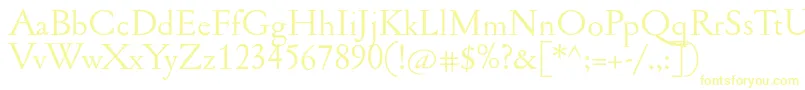 Jannonant Font – Yellow Fonts on White Background