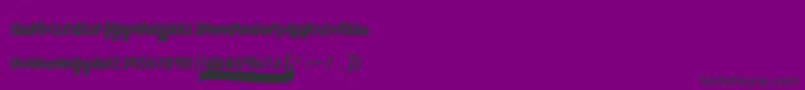 VelvetHeartFont Font – Black Fonts on Purple Background