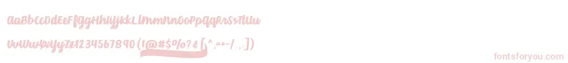 VelvetHeartFont Font – Pink Fonts on White Background