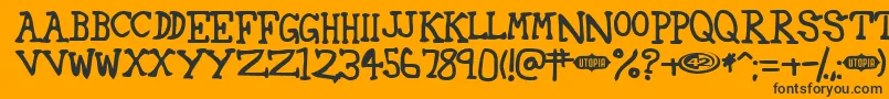 フォント42 ffy – 黒い文字のオレンジの背景