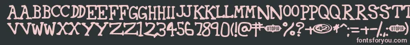 フォント42 ffy – 黒い背景にピンクのフォント
