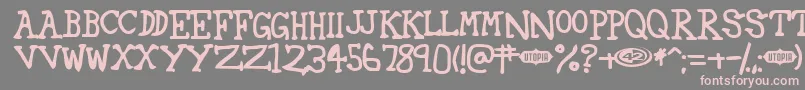 フォント42 ffy – 灰色の背景にピンクのフォント