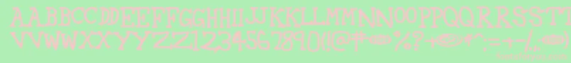 フォント42 ffy – 緑の背景にピンクのフォント
