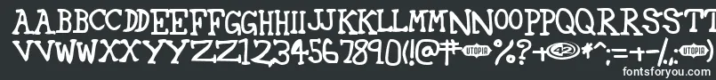フォント42 ffy – 黒い背景に白い文字