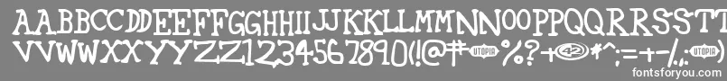 42 ffy-Schriftart – Weiße Schriften auf grauem Hintergrund