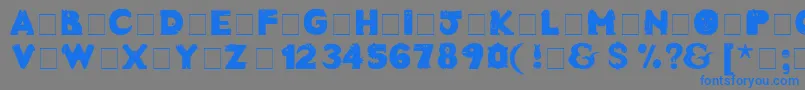 CrazyCreaturesBold Font – Blue Fonts on Gray Background