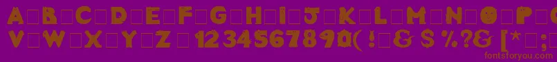 CrazyCreaturesBold Font – Brown Fonts on Purple Background