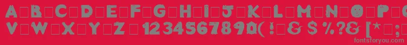 CrazyCreaturesBold Font – Gray Fonts on Red Background