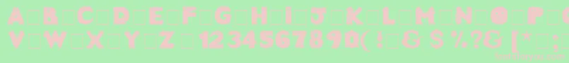 CrazyCreaturesBold Font – Pink Fonts on Green Background