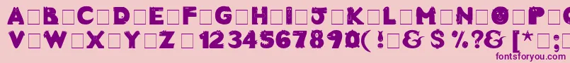 CrazyCreaturesBold Font – Purple Fonts on Pink Background