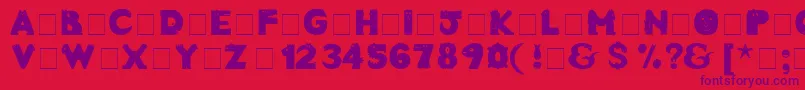 CrazyCreaturesBold Font – Purple Fonts on Red Background