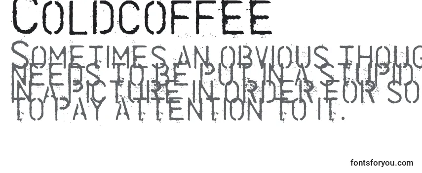 Überblick über die Schriftart Coldcoffee