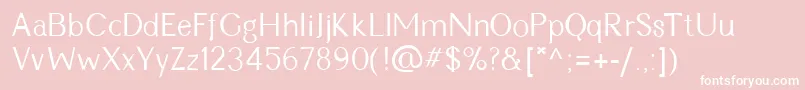 CynRegular Font – White Fonts on Pink Background