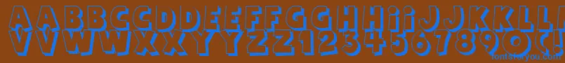 Agent Red Font – Blue Fonts on Brown Background