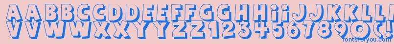 Agent Red Font – Blue Fonts on Pink Background