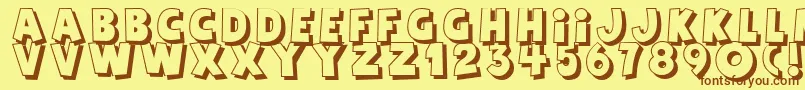 Agent Red Font – Brown Fonts on Yellow Background