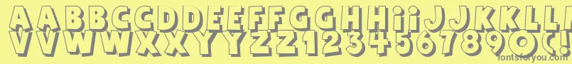 Agent Red Font – Gray Fonts on Yellow Background