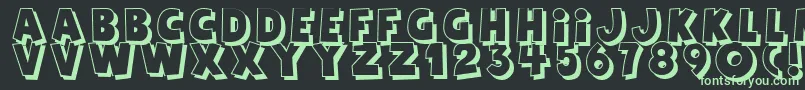 Agent Red Font – Green Fonts on Black Background